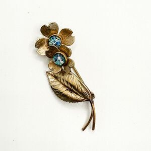 Van Dell floral flower bouquet brooch pin 1/20 12K GF boutonniere